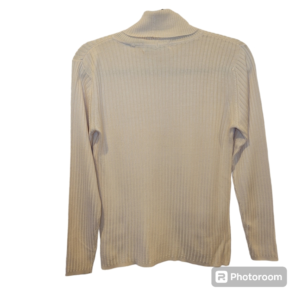 2 Valerie Stevens 100% Pure Silk Turtleneck Sweaters Women's Size Small - Picture 7 of 9